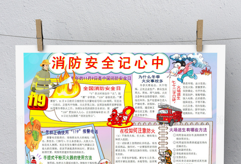 消防安全小报 消防安全小报