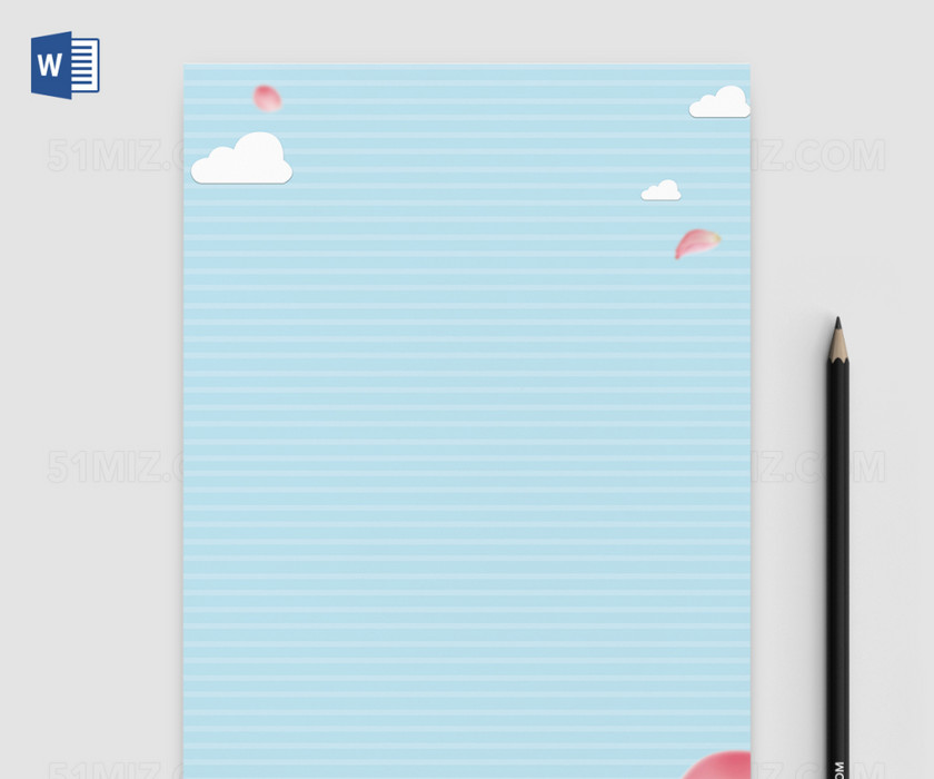 活力条纹可爱信纸模板背景Word版PS版 活力条纹可爱信纸模板背景Word版PS版