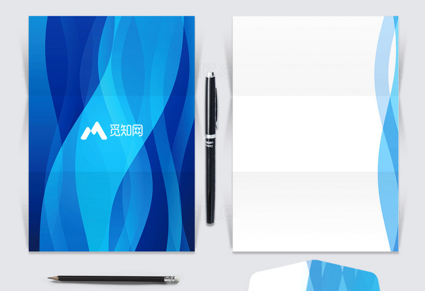 蓝色科技企业信纸 蓝色科技企业信纸