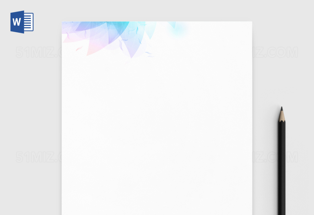 梦幻企业商务风信纸word编辑ai背景