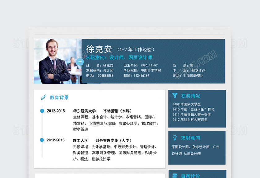 创意商务风网页设计师UI设计师个人简历模板 创意商务风网页设计师UI设计师个人简历模板