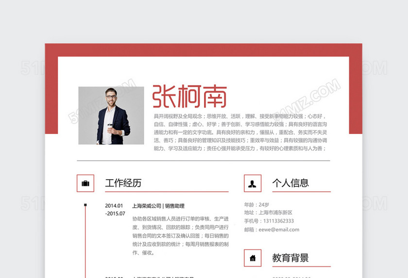 创意市场销售个人简历模板 创意市场销售个人简历模板