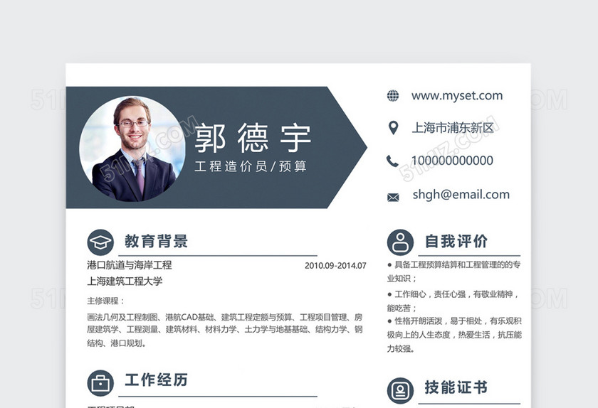 创意工程改价员个人简历模板 创意工程改价员个人简历模板