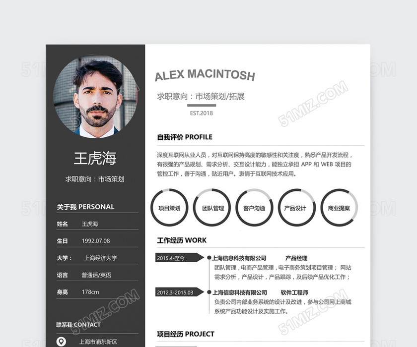 时尚创意市场策划个人简历模板 时尚创意市场策划个人简历模板