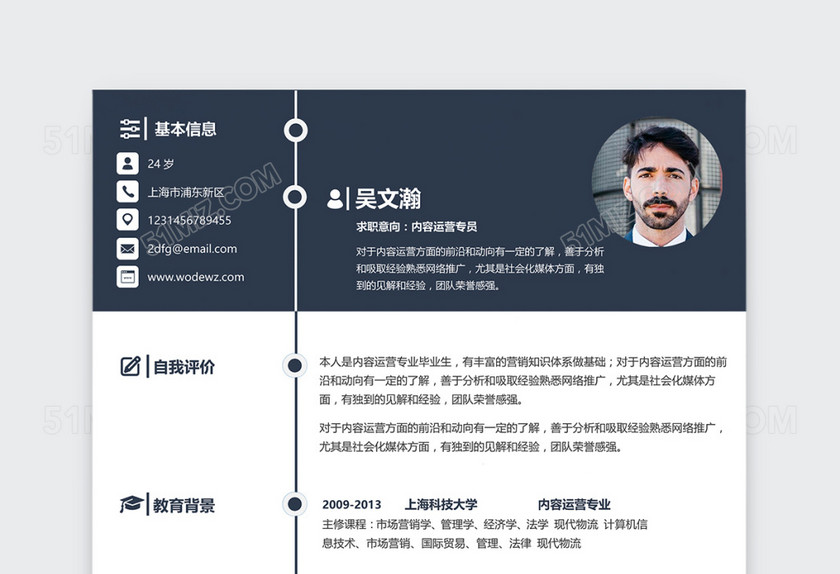 创意时尚内容运营个人简历模板 创意时尚内容运营个人简历模板