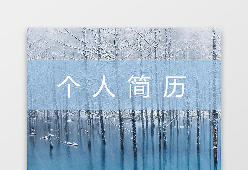 雪花纷飞风格个人简历封面word简历模板
雪花纷飞风格个人简历封面word简历模板