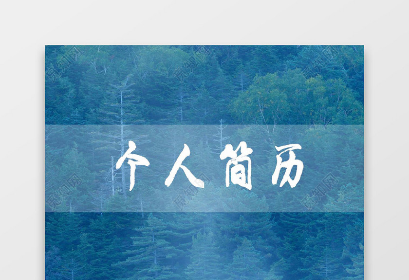 森林密语摄影师求职简历封面word简历模板
森林密语摄影师求职简历封面word简历模板