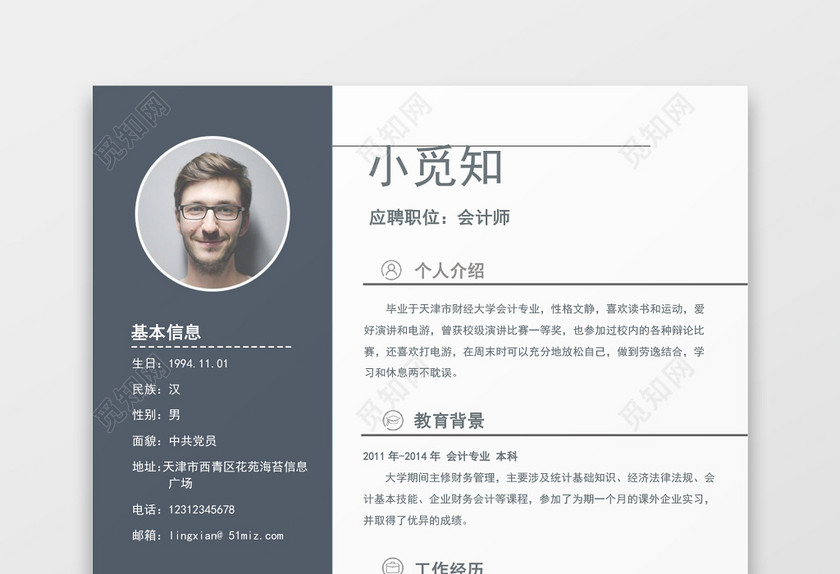 会计个人求职简历 会计个人求职简历
