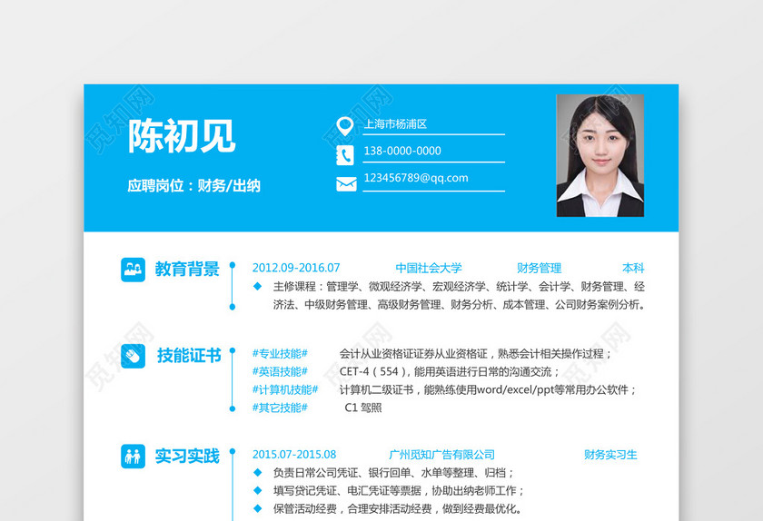会计财务简历 会计财务简历