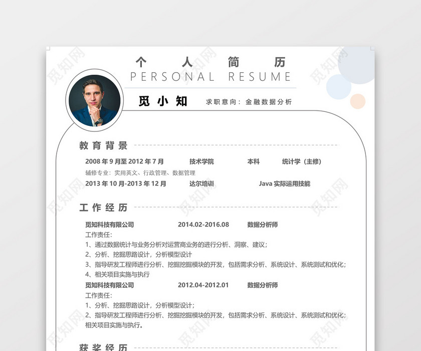 创意时尚金融数据分析求助简历 创意时尚金融数据分析求助简历