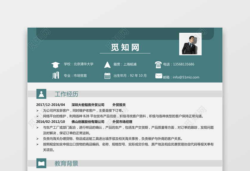 外贸个人求职简历410 外贸个人求职简历410