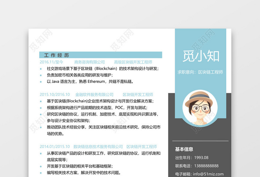 Java程序员商务简约求职竞聘个人简历单页 Java程序员商务简约求职竞聘个人简历单页