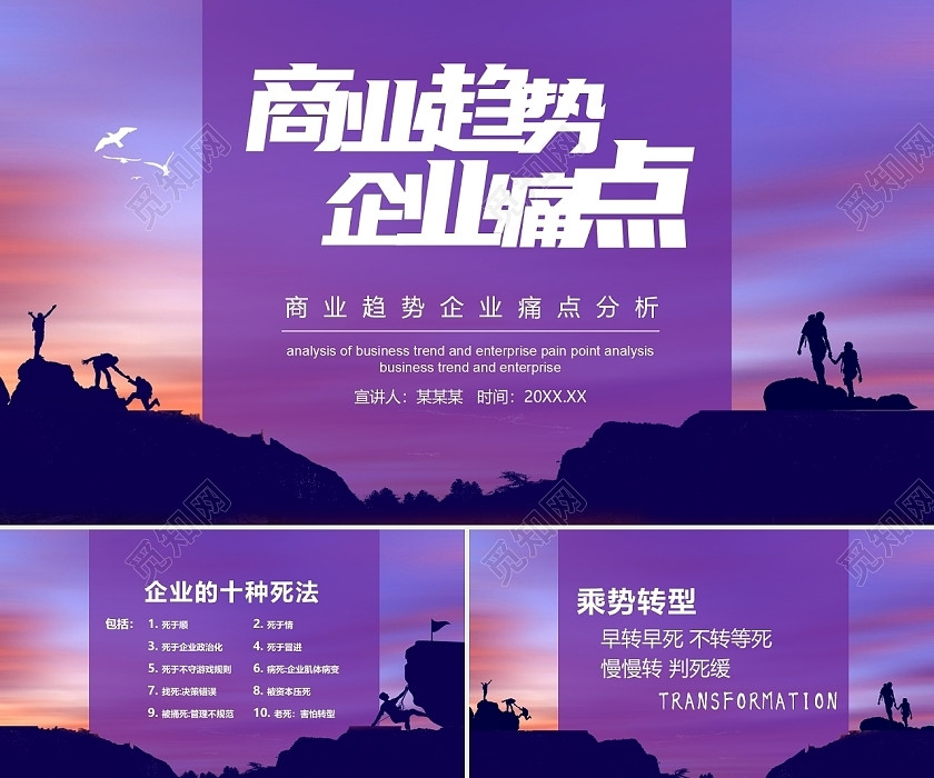 紫色大气商业趋势企业痛点分析商务PPT模板企业培训 紫色大气商业趋势企业痛点分析商务PPT模板企业培训